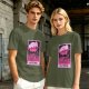 Olive T-Shirt With Tarot Card Style Goose Print HJÖNK