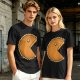 Olive T-Shirt With Pac-Man Style Pumpkin Pie Graphic