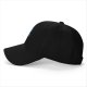 Black Baseball Cap With Playful Black Cat On Blue Abstract Background