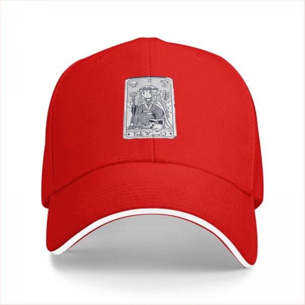 Black baseball cap with elf tarot card graphic