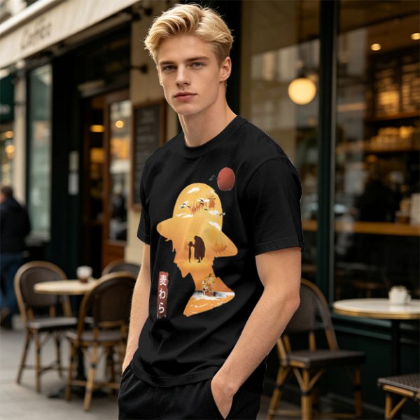 Anime Straw Hat Silhouette Graphic T-Shirt
