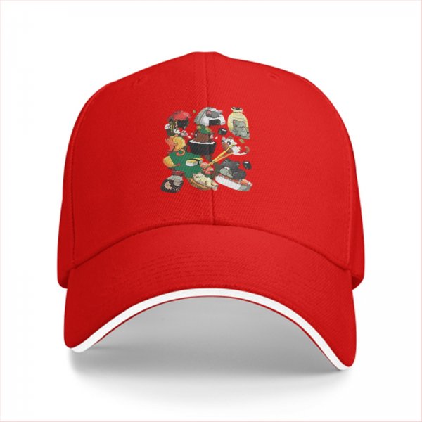 Black Baseball Cap With Cute Cats Cooking Food Graphic