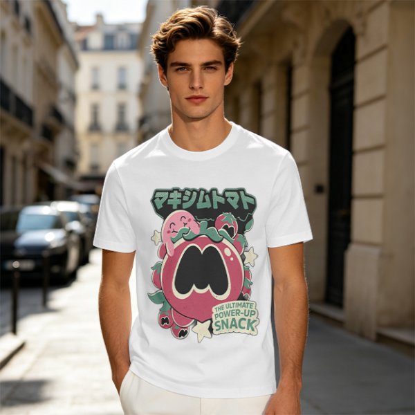 Kirby Maxim Tomato Power-Up Snack Graphic T-Shirt