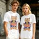 Olive T-Shirt Featuring a Cat in a Headband Eating Ramen