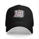 Black baseball cap with pastel handheld gaming and anime character print