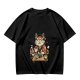 Olive T-Shirt Featuring a Cute Cat Sushi Chef Illustration