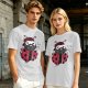 Olive Green T-Shirt With Bearded Ladybug Print