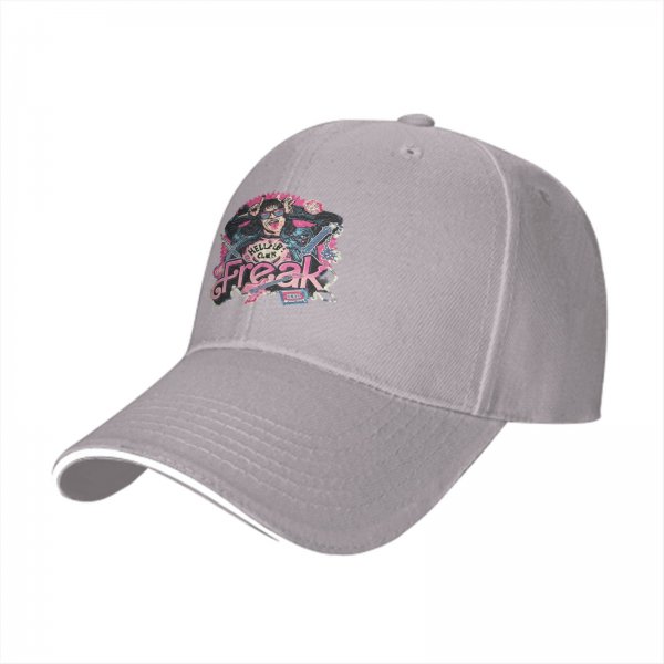 Black baseball cap with Hellfire Club The Freak graphic print