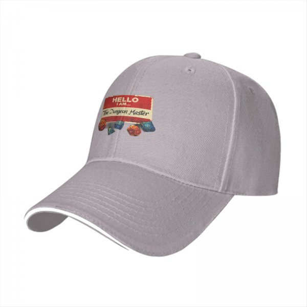 Hello I Am The Dungeon Master Baseball Cap With Dice Art