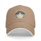 Black baseball cap with 'I DON'T CARE' and relaxed cat graphic