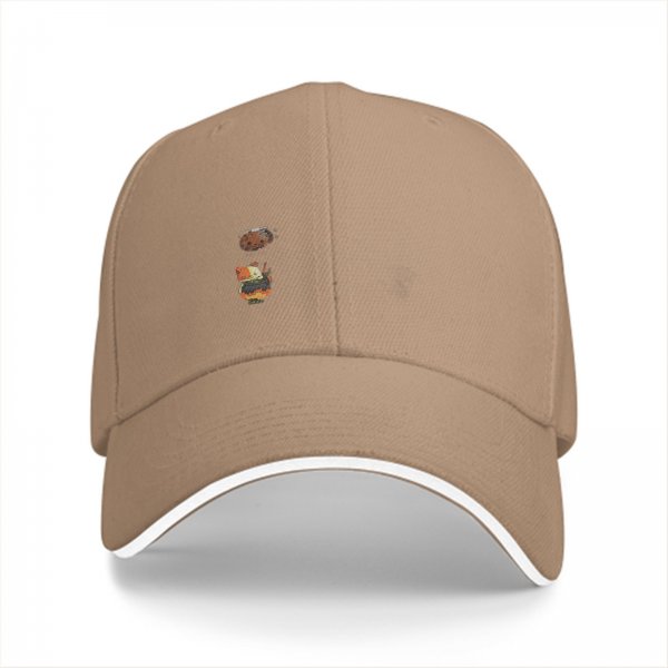 Black baseball cap with cute small animal graphic