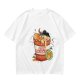 Olive T-Shirt with Capybara in Cup Noodle Graphic Print
