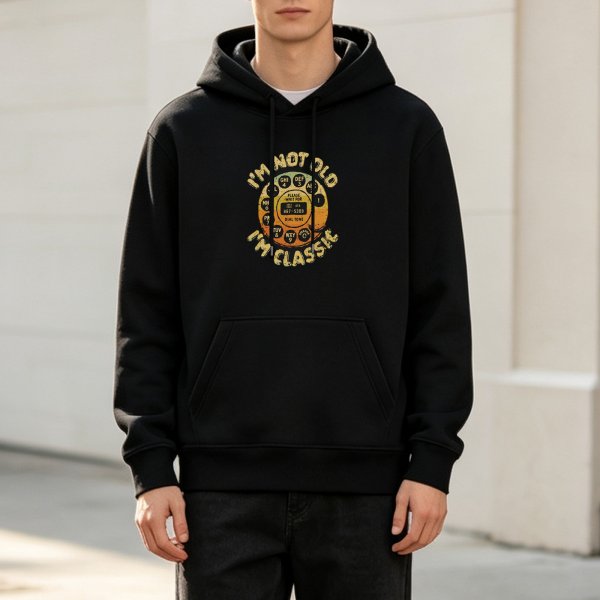 I'm Not Old I'm Classic Rotary Phone Graphic Hoodie