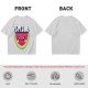 Olive T-Shirt With Cute Watermelon Graphic And Smile Text