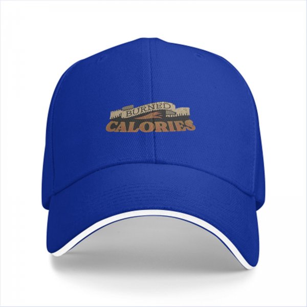 Black Baseball Cap With Burned Calories Graphic Print