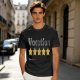 Olive Green T-Shirt With Vacation And Five Star Graphic Print