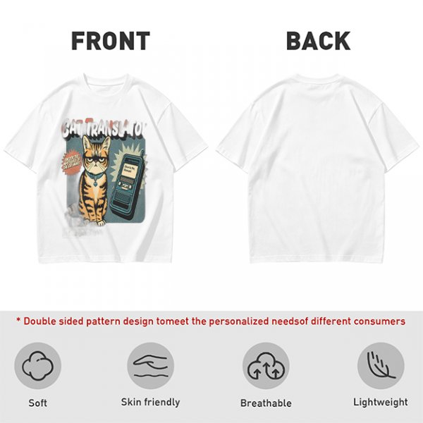 Olive T-Shirt With Grumpy Tabby Cat And Retro Cell Phone Print