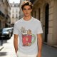 Olive T-Shirt With Cute Capybara In Christmas Hot Cocoa Mug Print