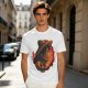 Olive T-Shirt Featuring Monkey D. Luffy Sunset Pirate Ship Art