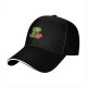 Black baseball cap with cute Tea Rex dinosaur graphic