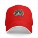 Black Baseball Cap With Cute Maneki-neko Cat Eating Ramen Design