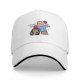 Black baseball cap with Forrest Gump ping pong cartoon graphic