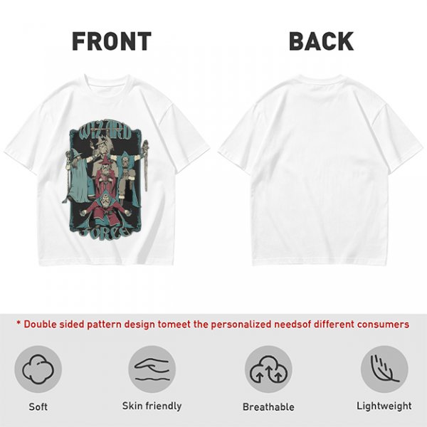 Olive T-Shirt With Wizard Force Graphic Art Print