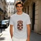 Olive graphic t-shirt with stressed but still magical dragon print