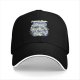 Black baseball cap with 'Forced to Work' office alien graphic