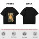 Olive t-shirt with vintage comic style 'I Blew Up The Cat!' print