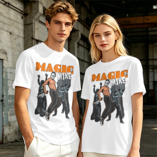 Magic Mike Horror Parody Graphic T-Shirt Design