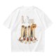 Olive T-Shirt With Walking Burritos Abbey Road Style Graphic