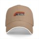 Black baseball cap with retro rainbow and 'All I want to do is illegal in this cosmos' text