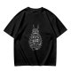 Olive T-shirt with Totoro Doodle Art Print
