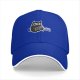 Black Baseball Cap With Cute Cat Holding Chainsaw Purr Print