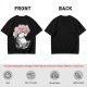Olive T-shirt with Totoro and Cherry Blossom Tree Art Print