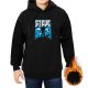 Black hoodie with Steve Minecraft-style graphic print