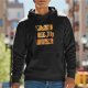 Black hoodie with One Piece themed graphic print
