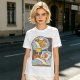 Olive graphic t-shirt with sleeping person and 'Achieve Your Dreams' text
