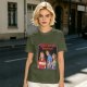 Olive T-Shirt with Distracted Boyfriend Meme Graphic Print
