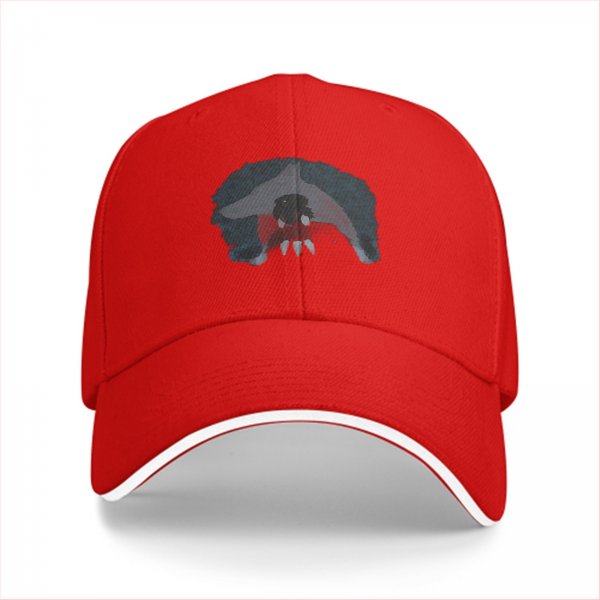 Black Baseball Cap With Monster Face Graphic Design