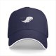 Black Baseball Cap With Cute Running T-Rex Dinosaur Graphic