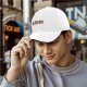 Black baseball cap with stylized ATGC graphic print