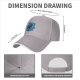 Black Baseball Cap With Playful Black Cat On Blue Abstract Background