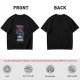 Olive graphic t-shirt with villain character and humorous text print