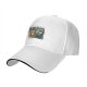 Black baseball cap with retro grumpy tabby cat and old mobile print