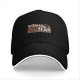 Black baseball cap with 'I Hate Fall' retro graphic print