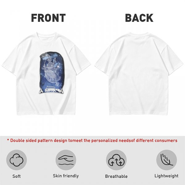 Olive T-Shirt With Constellation Totoro Starry Night Print