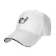 Black baseball cap with a cute penguin holding a bloodied knife print