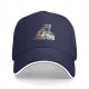 Black Baseball Cap With 'King Club' Cartoon Character Print